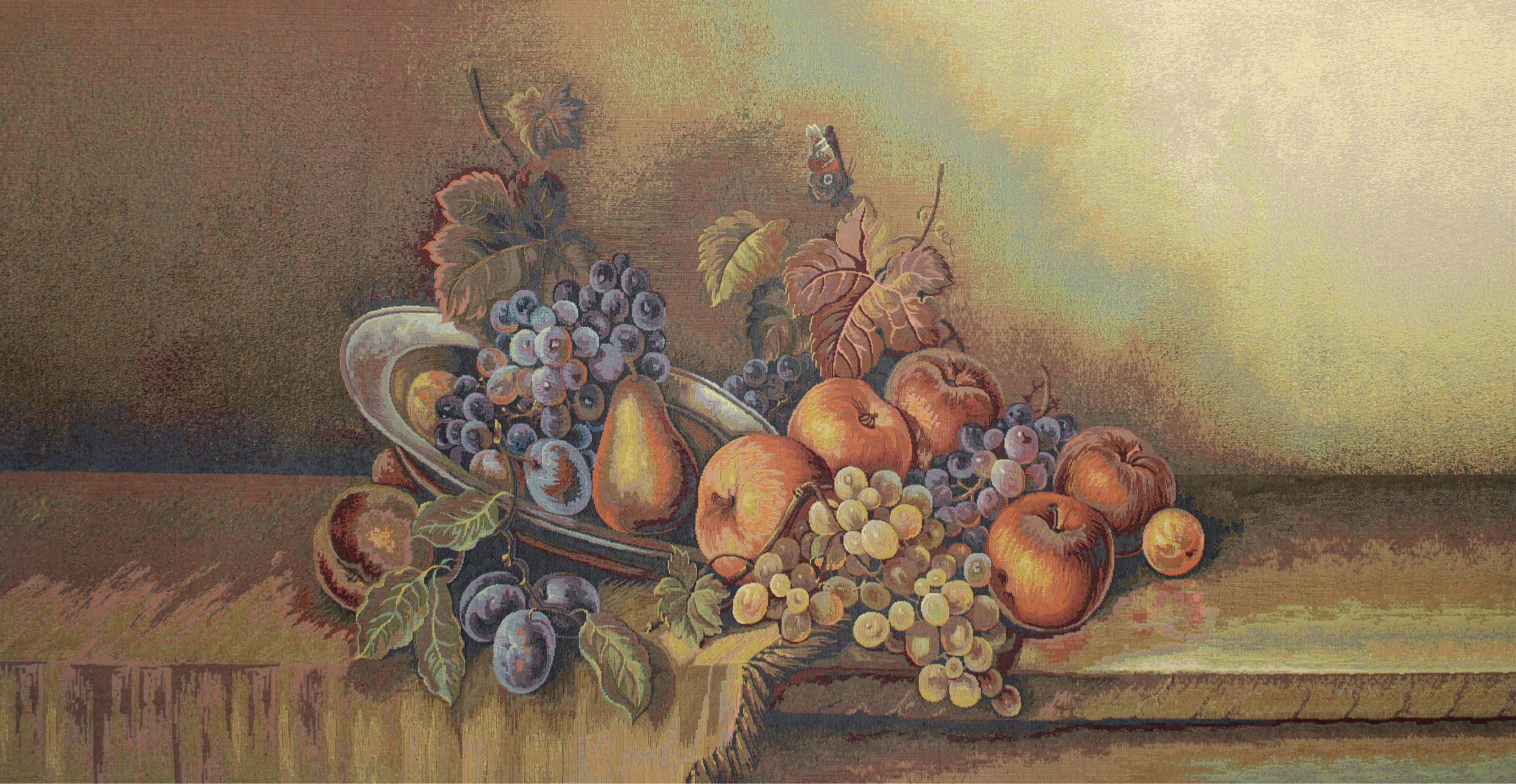 BELIEVE FRUIT TABLE JAKARLI DOKUMA GOBLEN   DEKORATİF  ÇERÇEVESİZ PANO TABLO 70*140