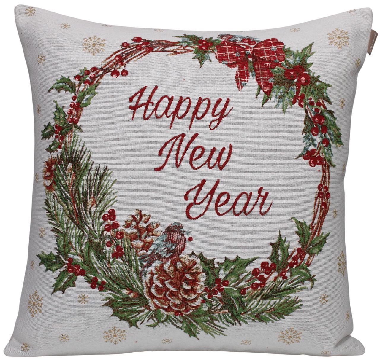 BELIEVE GEMMA JAKARLI DOKUMA GOBLEN DEKORATİF  YENİ YIL KEMİK KIRLENT KILIFI 45*45