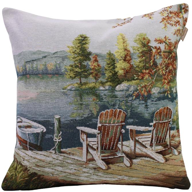 BELIEVE GÖL SEFASI JAKARLI DOKUMA GOBLEN DEKORATİF KIRLENT KILIFI  40*40