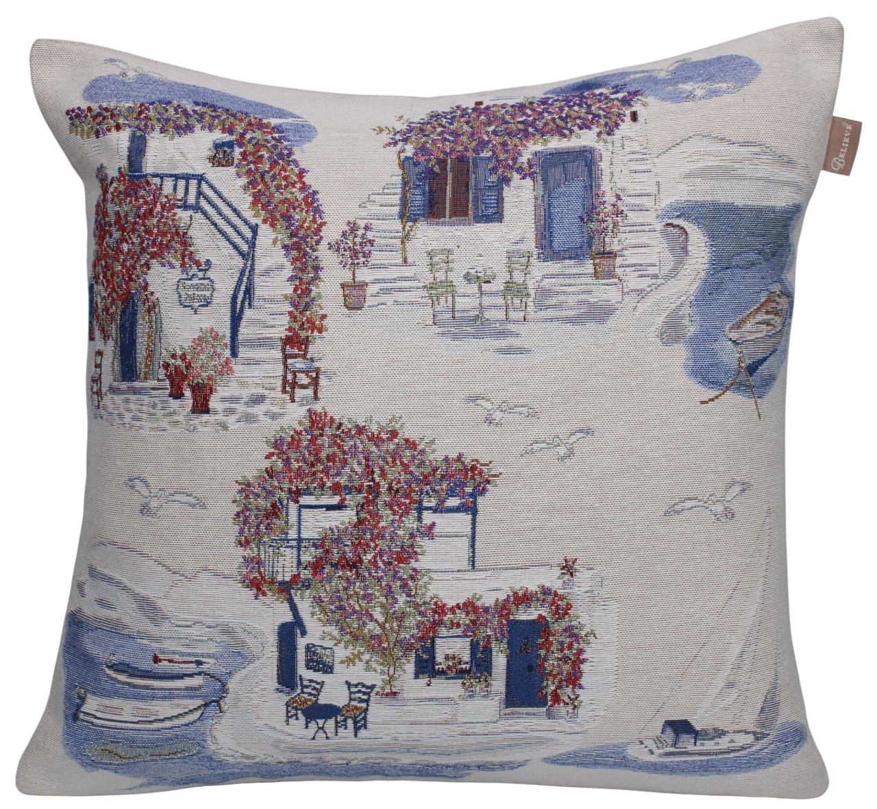 BELIEVE GREEK JAKARLI DOKUMA GOBLEN  DEKORATİF KIRLENT KILIFI 45*45