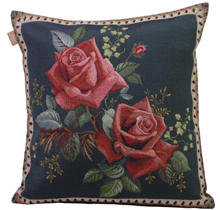 BELIEVE HAZAL SİYAH JAKARLI  DOKUMA  DEKORATİF KIRLENT KILIFI 40*40