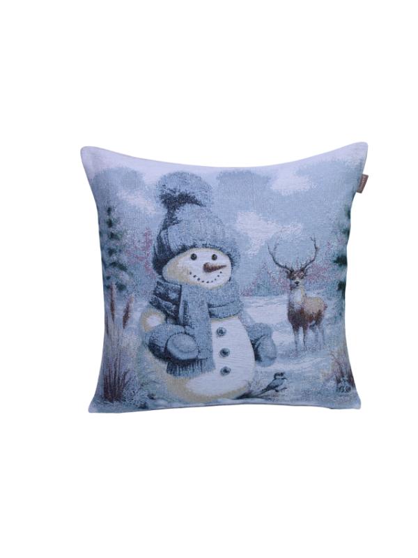 BELIEVE KARDAN ADAM YILBAŞI JAKARLI DOKUMA GOBLEN  DEKORATİF SİMLİ KIRLENT 45*45