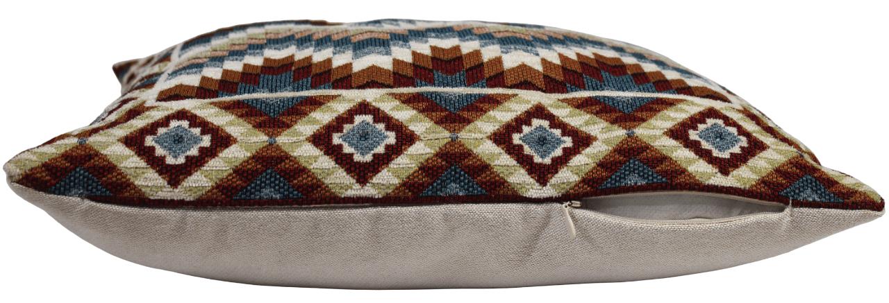 BELIEVE KİLİM JAKARLI DOKUMA GOBLEN  DEKORATİF  ETNİK ŞÖNİLLİ KIRLENT KILIFI 45*45