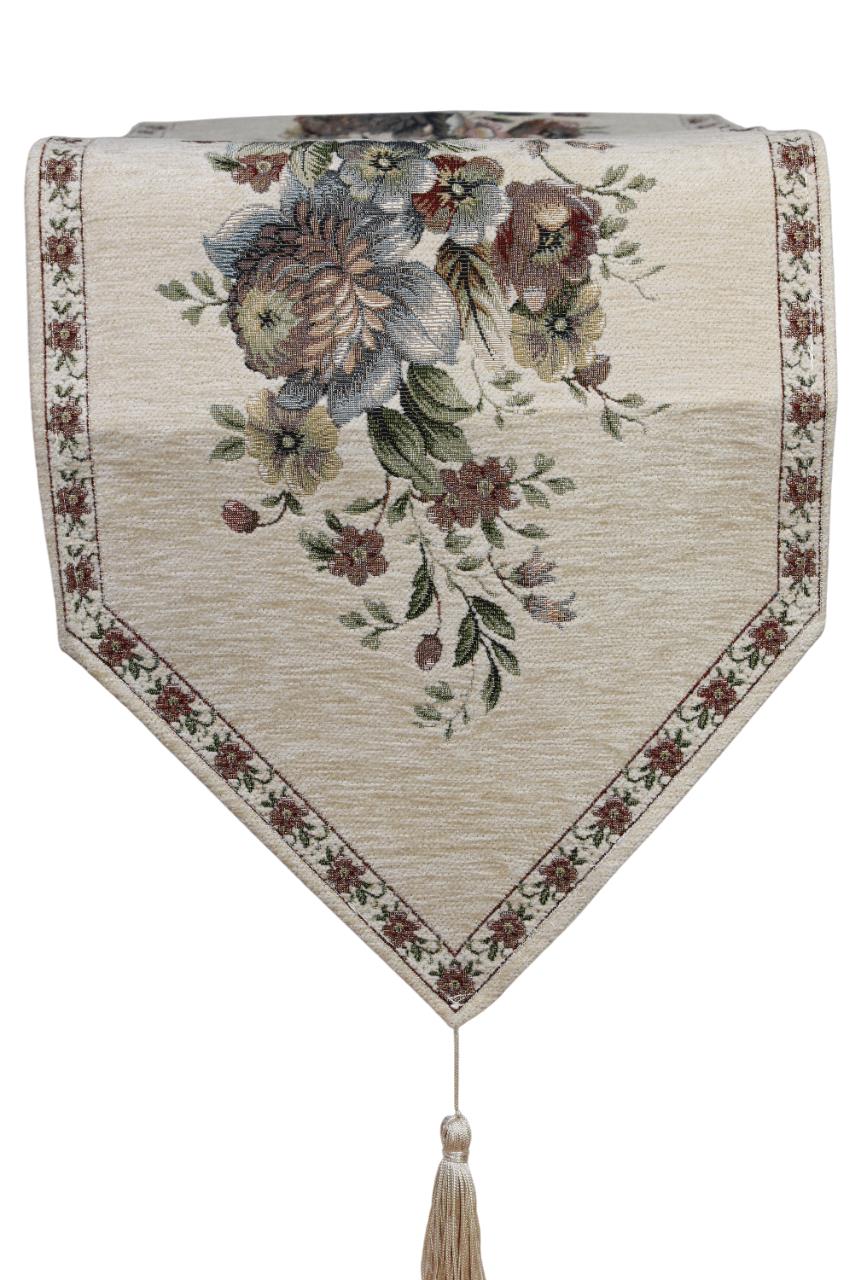 BELIEVE KINAY JAKARLI DOKUMA GOBLEN DEKORATİF  RUNNER 30*150 KREM