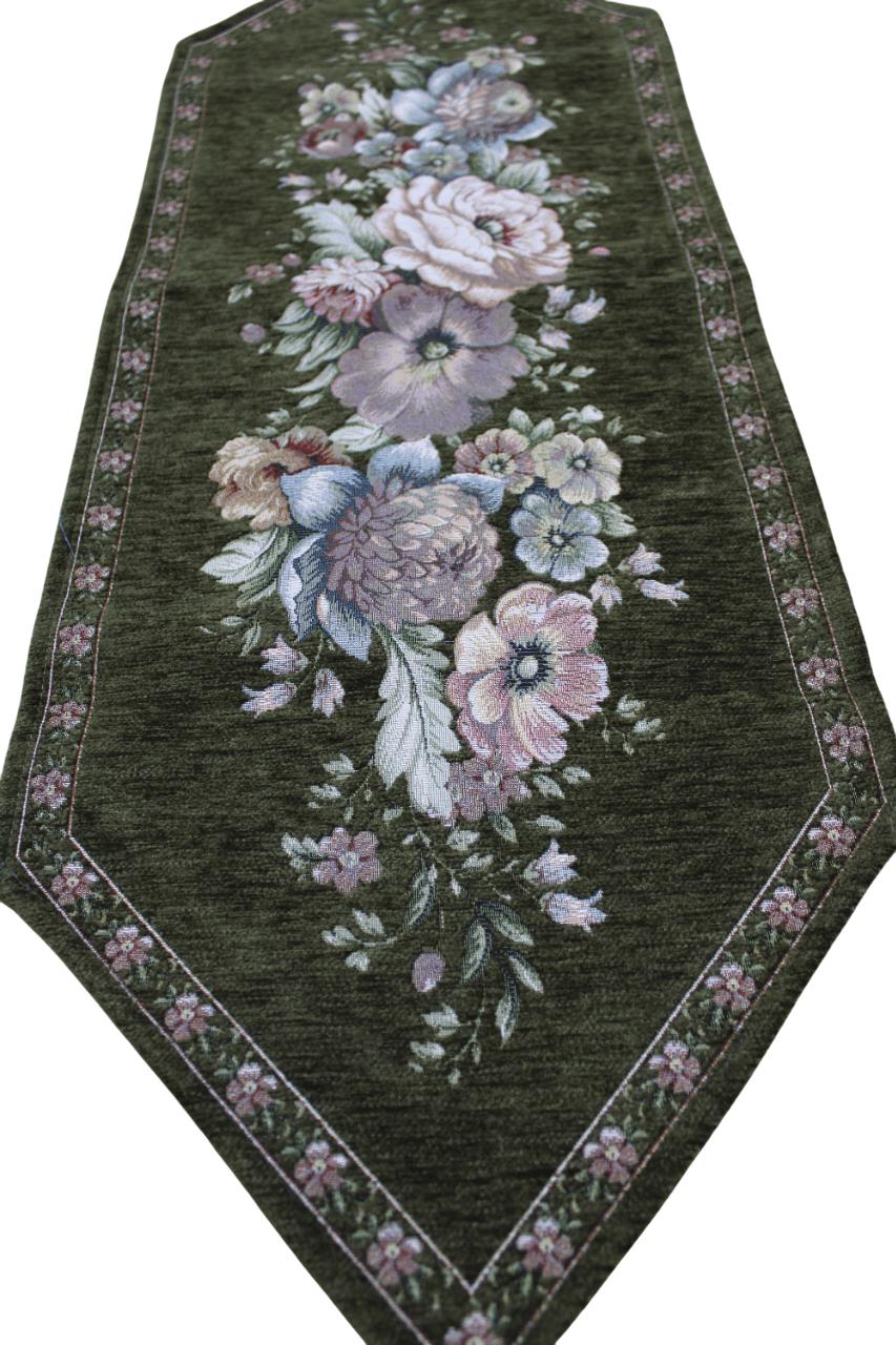 BELIEVE KINAY JAKARLI DOKUMA GOBLEN DEKORATİF  RUNNER 30*150 ZEYTUNİ