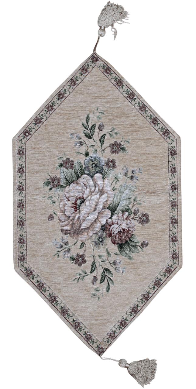 BELIEVE KINAY JAKARLI DOKUMA GOBLEN DEKORATİF RUNNER 30*55 SÜTLÜ KAHVE