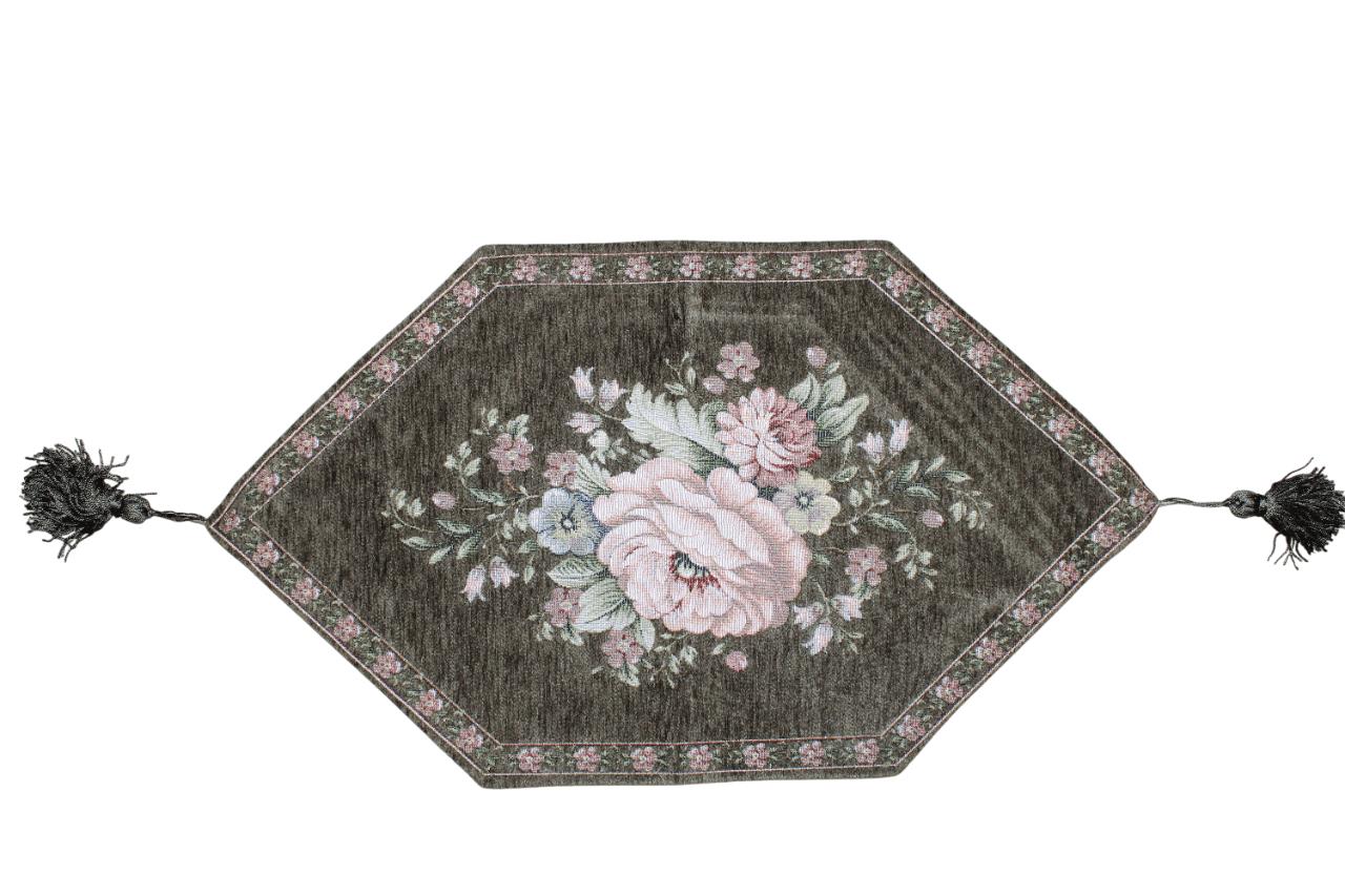 BELIEVE KINAY JAKARLI DOKUMA GOBLEN DEKORATİF RUNNER 30*55 ZEYTUNİ