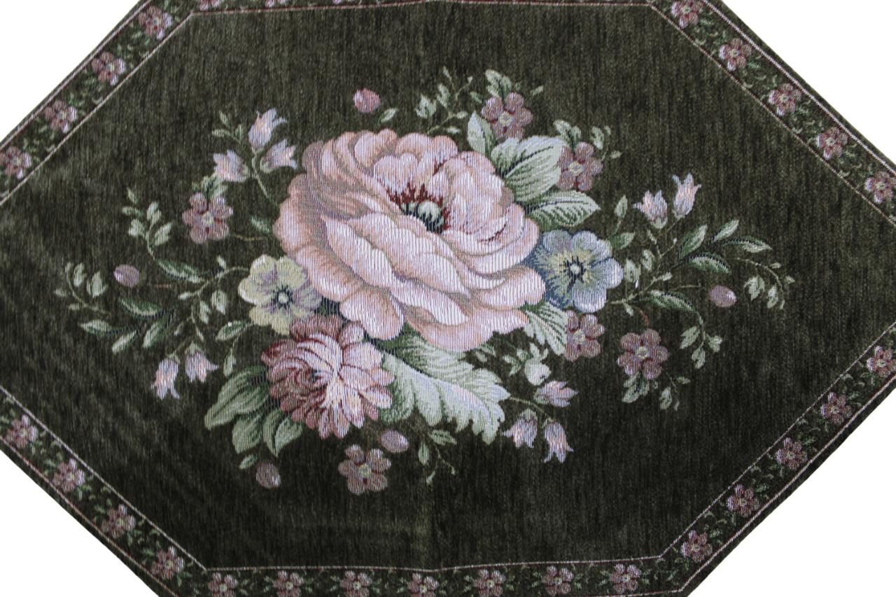 BELIEVE KINAY JAKARLI DOKUMA GOBLEN DEKORATİF RUNNER 30*55 ZEYTUNİ