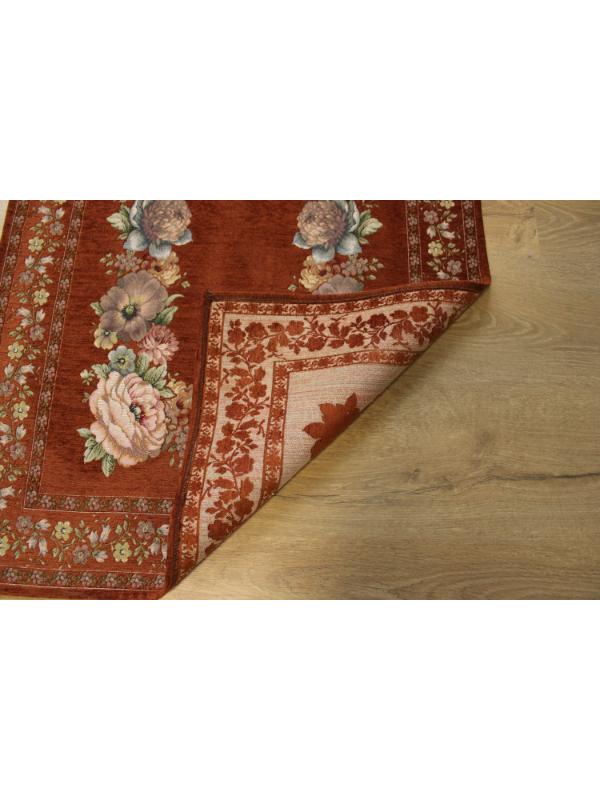 BELİEVE KINAY KİREMİT JAKARLI DOKUMA GOBLEN  DEKORATİF ASTARSIZ SAÇAKSIZ ŞÖNİLLİ SECCADE 70*115