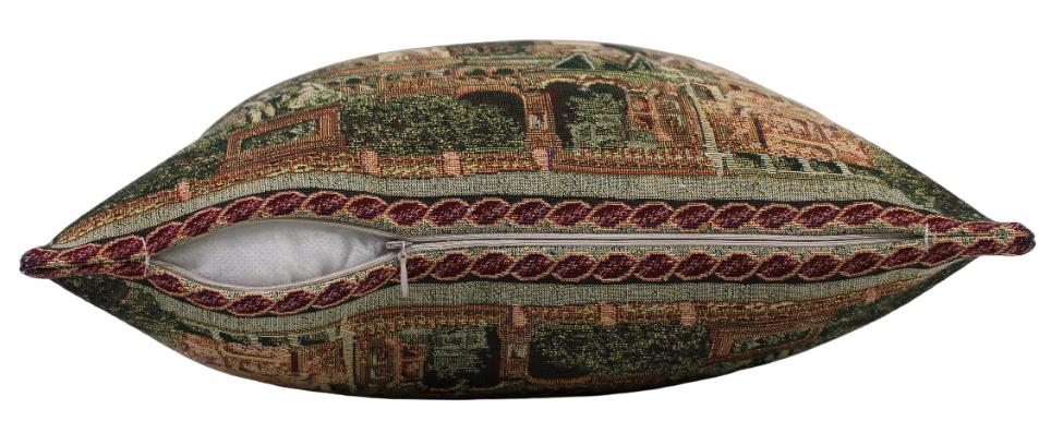 BELIEVE KREMİN JAKARALI  DOKUMA  GOBLEN DEKORATİF KIRLENT KILIFI 40*40