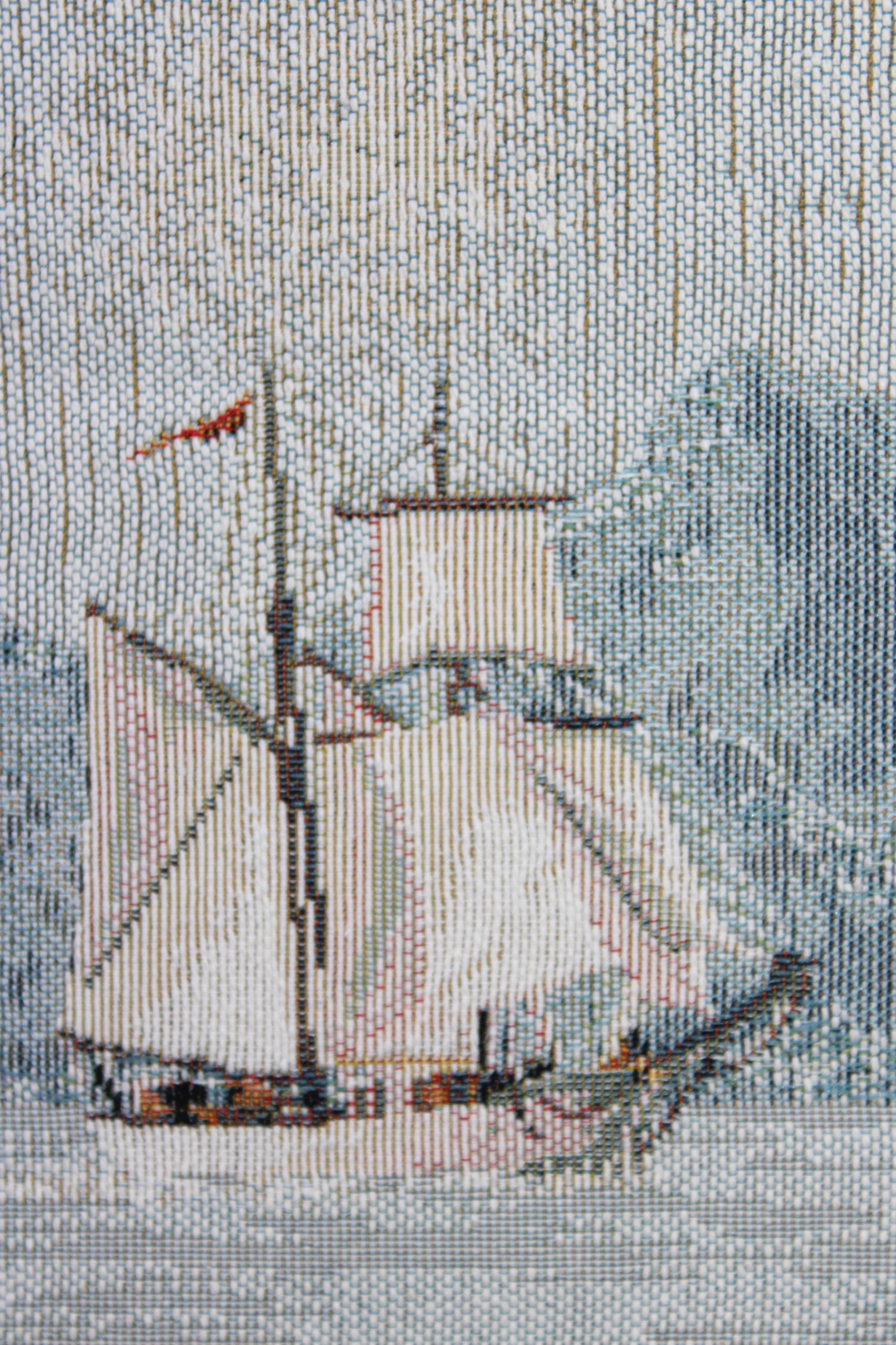 BELIEVE LİGHTHOUSE JAKARLI DOKUMA GOBLEN DEKORATİF ÇERÇEVESİZ PANO TABLO 70*140