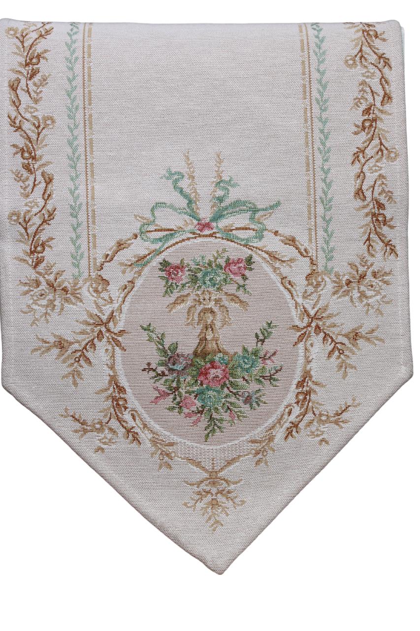 BELIEVE MEDALLİON JAKARLI DOKUMA GOBLEN  DEKORATİF RUNNER 30*110