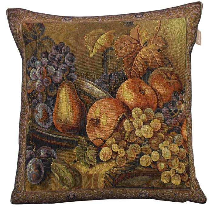 BELIEVE MEYVE TABAĞI JAKARLI DOKUMA GOBLEN DEKORATİF KIRLENT KILIFI 40*40