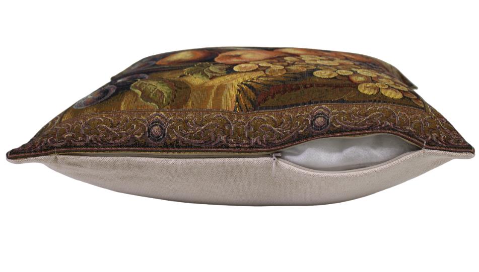 BELIEVE MEYVE TABAĞI JAKARLI DOKUMA GOBLEN DEKORATİF KIRLENT KILIFI 40*40