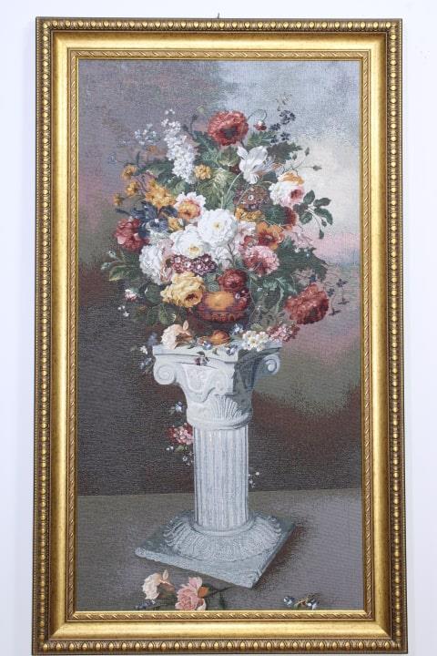 BELIEVE NİLÜFER  JAKARLI DOKUMA GOBLEN  DEKORATİF  SÜTUNLU ÇERÇEVESİZ PANO 70*120