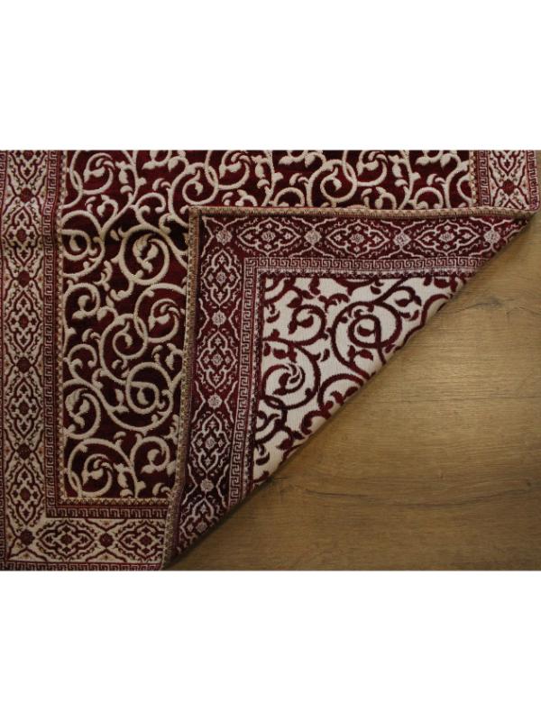 BELIEVE ÖZNUR GOBLEN JAKARLI DOKUMA ŞÖNİL SİMLİ   ASTARSIZ SAÇAKSIZ BORDO SECCADE  70x120