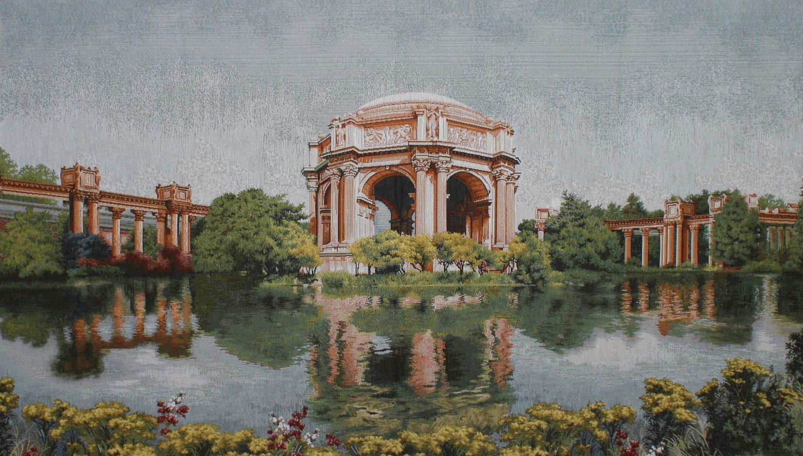 BELIEVE PALACE OF ART JAKARLI DOKUMA GOBLEN  DEKORATİF  ÇERÇEVESİZ PANO TABLO 70*120