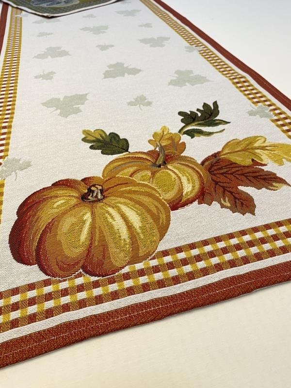 BELIEVE PUMPKIN JAKARLI DOKUMA GOBLEN DEKORATİF RUNNER 45 x 140