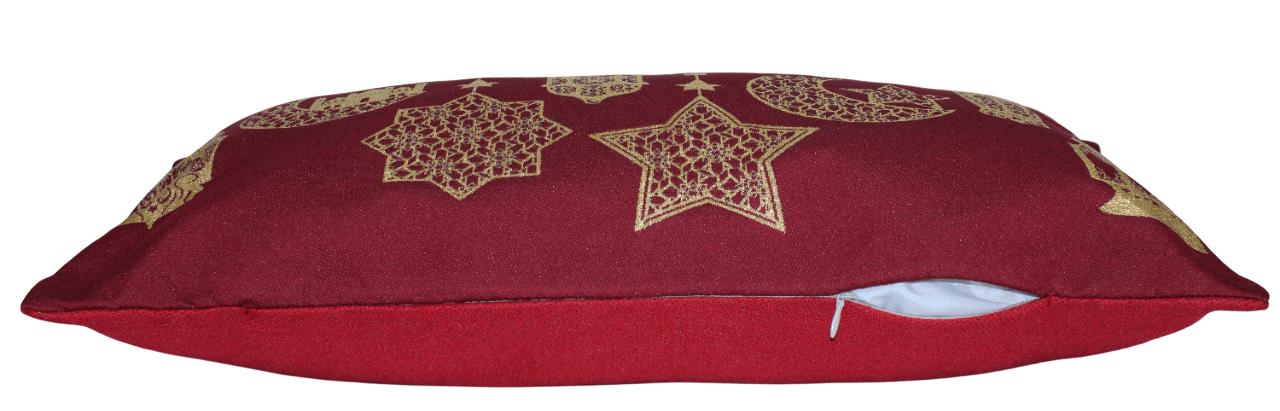 BELIEVE RAMAZAN FENER JAKARLI DOKUMA GOBLEN  DEKORATİF KIRMIZI SİMLİ KIRLENT KILIFI 30*55