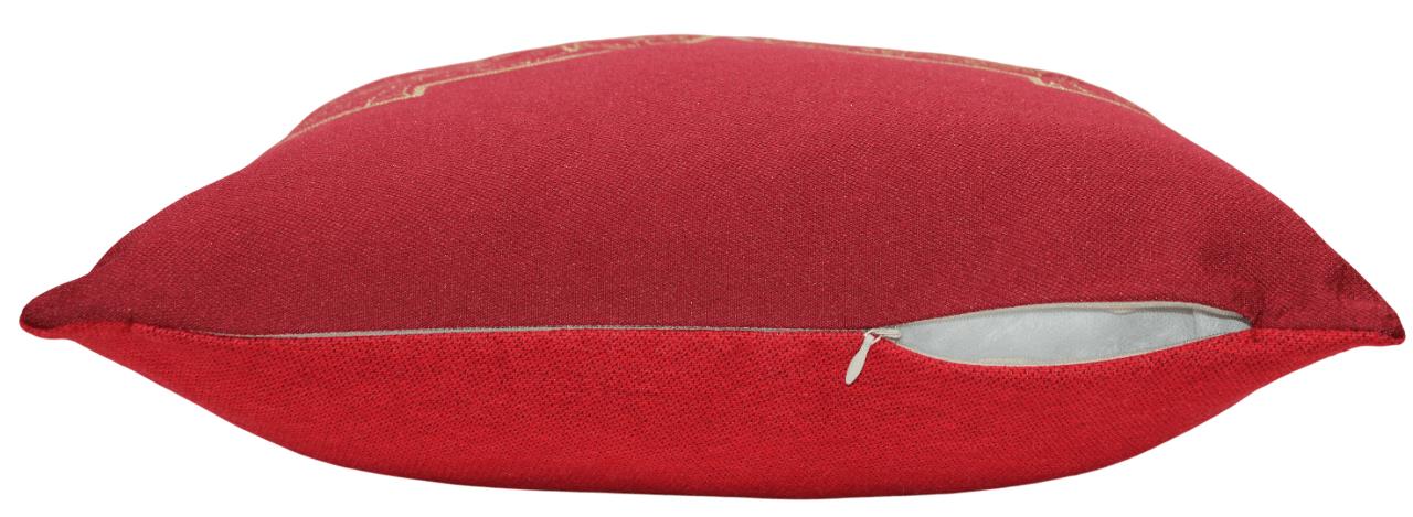 BELIEVE RAMAZAN JAKARLI DOKUMA GOBLEN  DEKORATİF KIRMIZI SİMLİ KIRLENT KILIFI 45*45