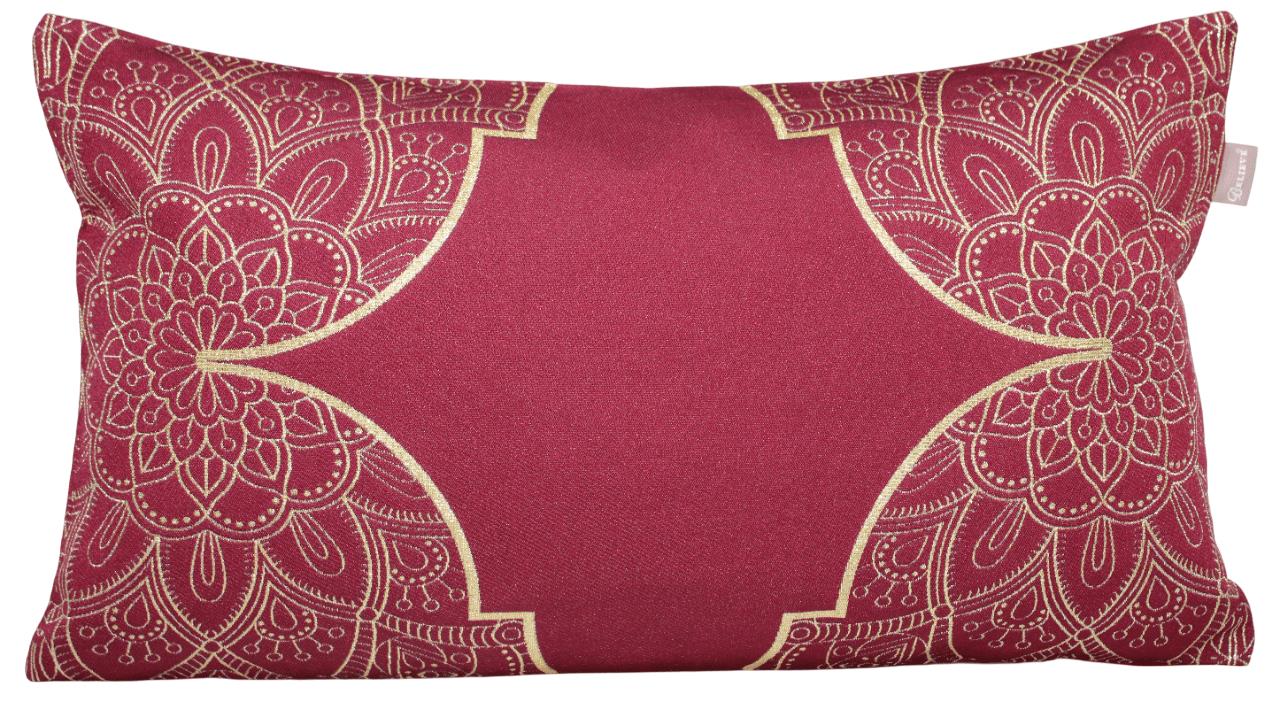 BELIEVE RAMAZAN JAKARLI DOKUMA GOBLEN   DEKORATİF KIRMIZI SİMLİ  KIRLENT KILIFI 30*55