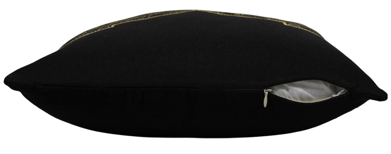 BELIEVE RAMAZAN JAKARLI DOKUMA GOBLEN  DEKORATİF SİYAH SİMLİ KIRLENT KILIFI 45*45