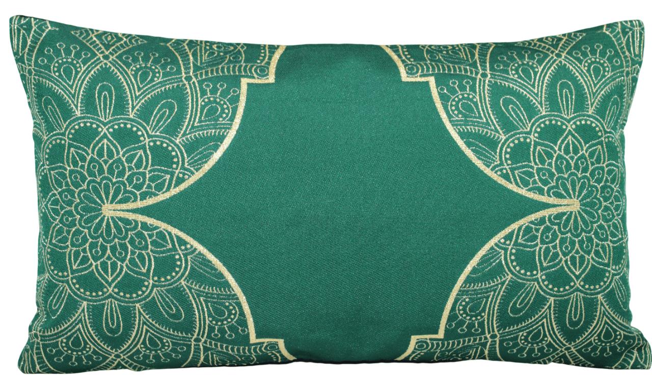 BELIEVE RAMAZAN JAKARLI DOKUMA GOBLEN  DEKORATİF YEŞİL SİMLİ  KIRLENT KILIFI 30*55