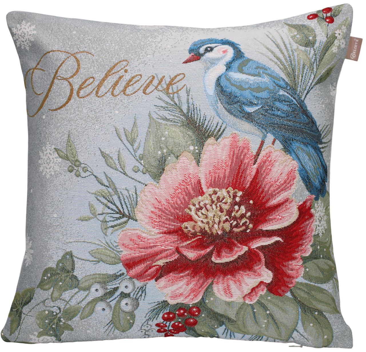 BELIEVE SAGE JAKARLI DOKUMA GOBLEN DEKORATİF YILBAŞI KOKİNA KIRLENT KILIFI 45*45