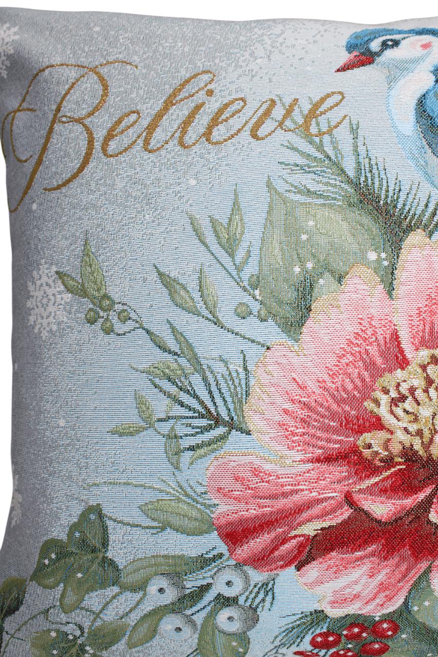 BELIEVE SAGE JAKARLI DOKUMA GOBLEN DEKORATİF YILBAŞI KOKİNA KIRLENT KILIFI 45*45