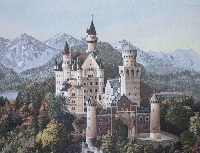 BELIEVE ŞATO JAKARLI DOKUMA  GOBLEN DEKORATİF  ÇERÇEVESİZ   PANO 70*100