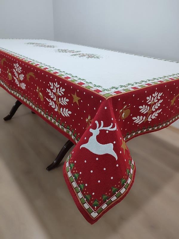 BELIEVE SELEN JAKARLI DOKUMA GOBLEN DEKORATİF  MASA ÖRTÜSÜ 140 x 260