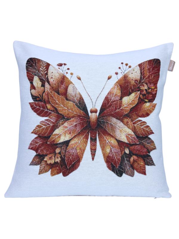 BELIEVE SONBAHAR KELEBEK JAKARLI DOKUMA GOBLEN  DEKORATİF KIRLENT 45*45