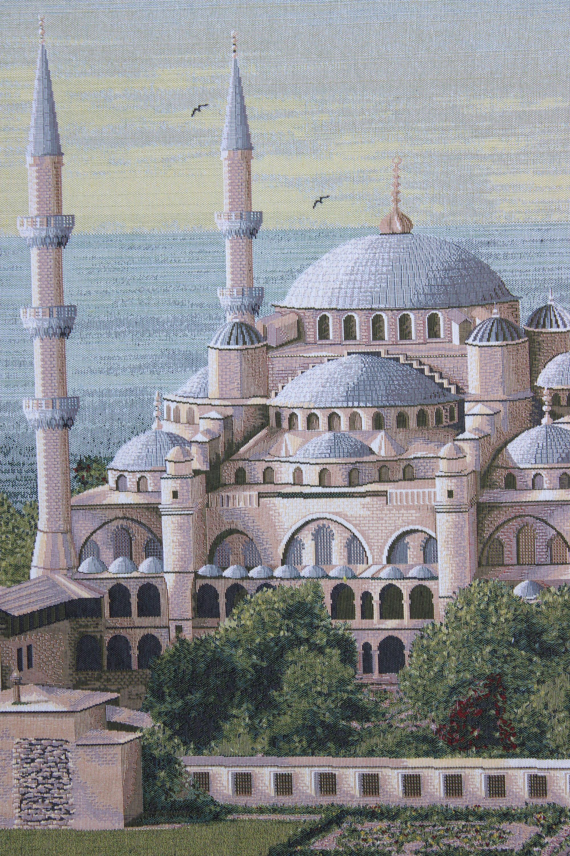 BELIEVE SULTAN AHMET JAKARLI DOKUMA GOBLEN   DEKORATİF  ÇERÇEVESİZ PANO TABLO 70*140