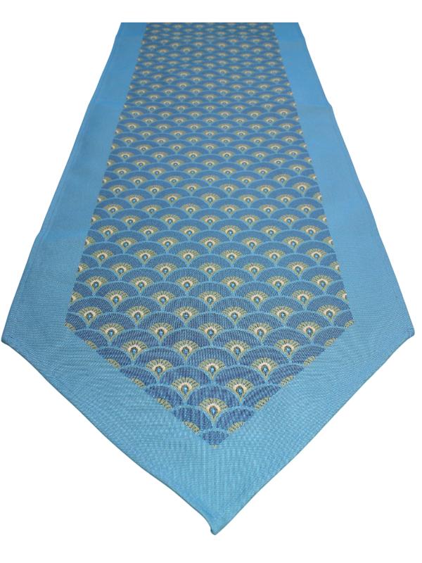 BELİEVE TAVUS KUŞU JAKARLI DOKUMA GOBLEN DEKORATİF RUNNER 50*165
