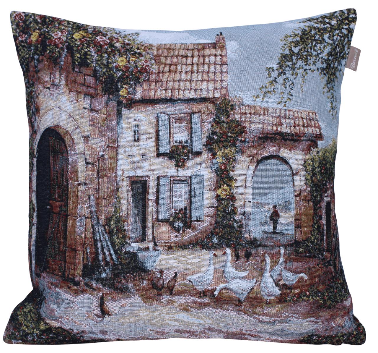 BELIEVE TOSCANA JAKARLI DOKUMA GOBLEN  DEKORATİF  KIRLENT KILIFI 45*45