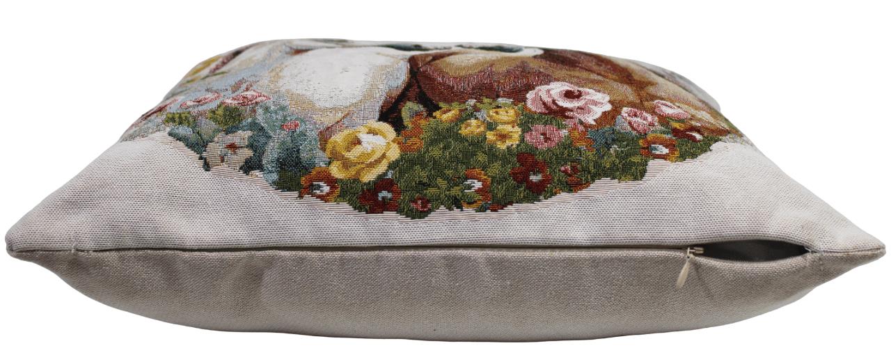 BELIEVE TWO HORSE JAKARLI DOKUMA GOBLEN  DEKORATİF AT SEVGİSİ  KIRLENT KILIFI 45*45