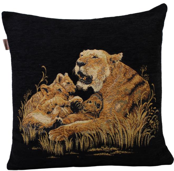 BELIEVE YAVRU ASLAN JAKARALI DOKUMA  GOBLEN DEKORATİF KIRLENT KILIFI 40*40