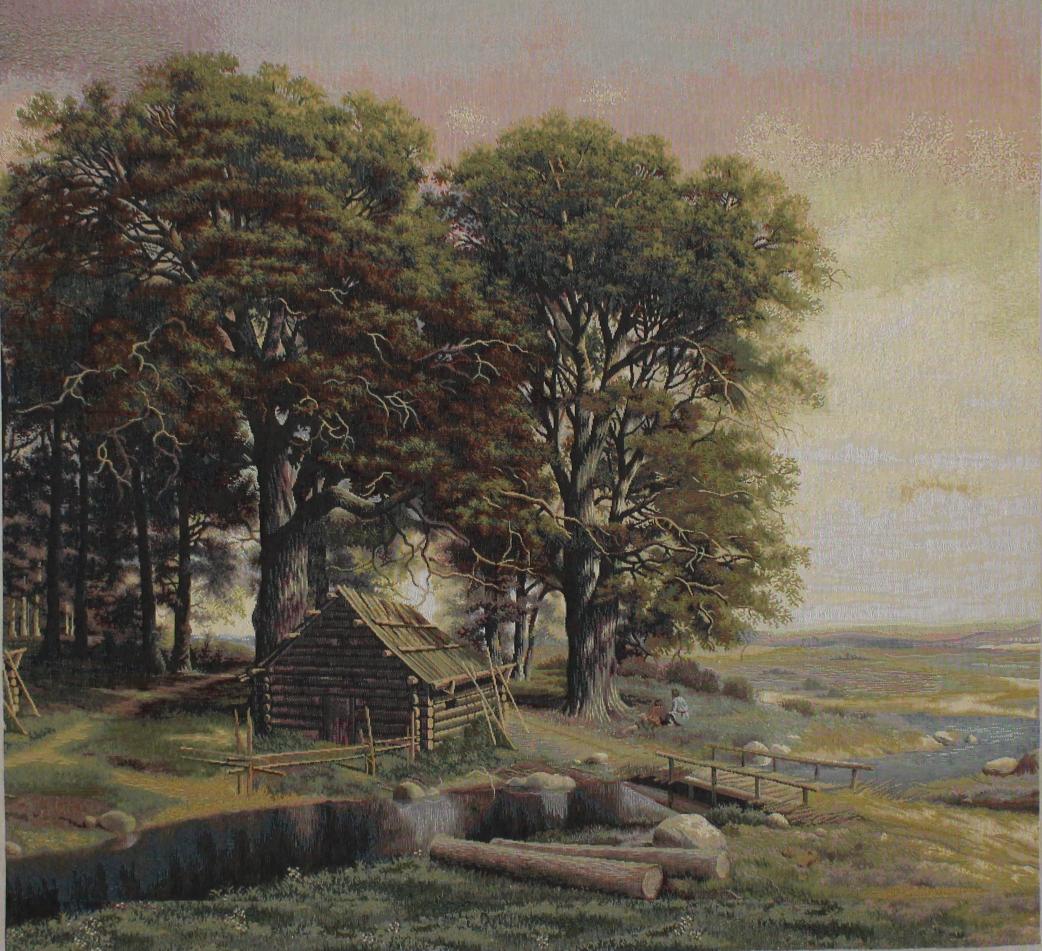 BELIEVE YAYLA JAKARLI DOKUMA GOBLEN DEKORATİF    SÜTUNLU ÇERÇEVESİZ PANO TABLO 70*140