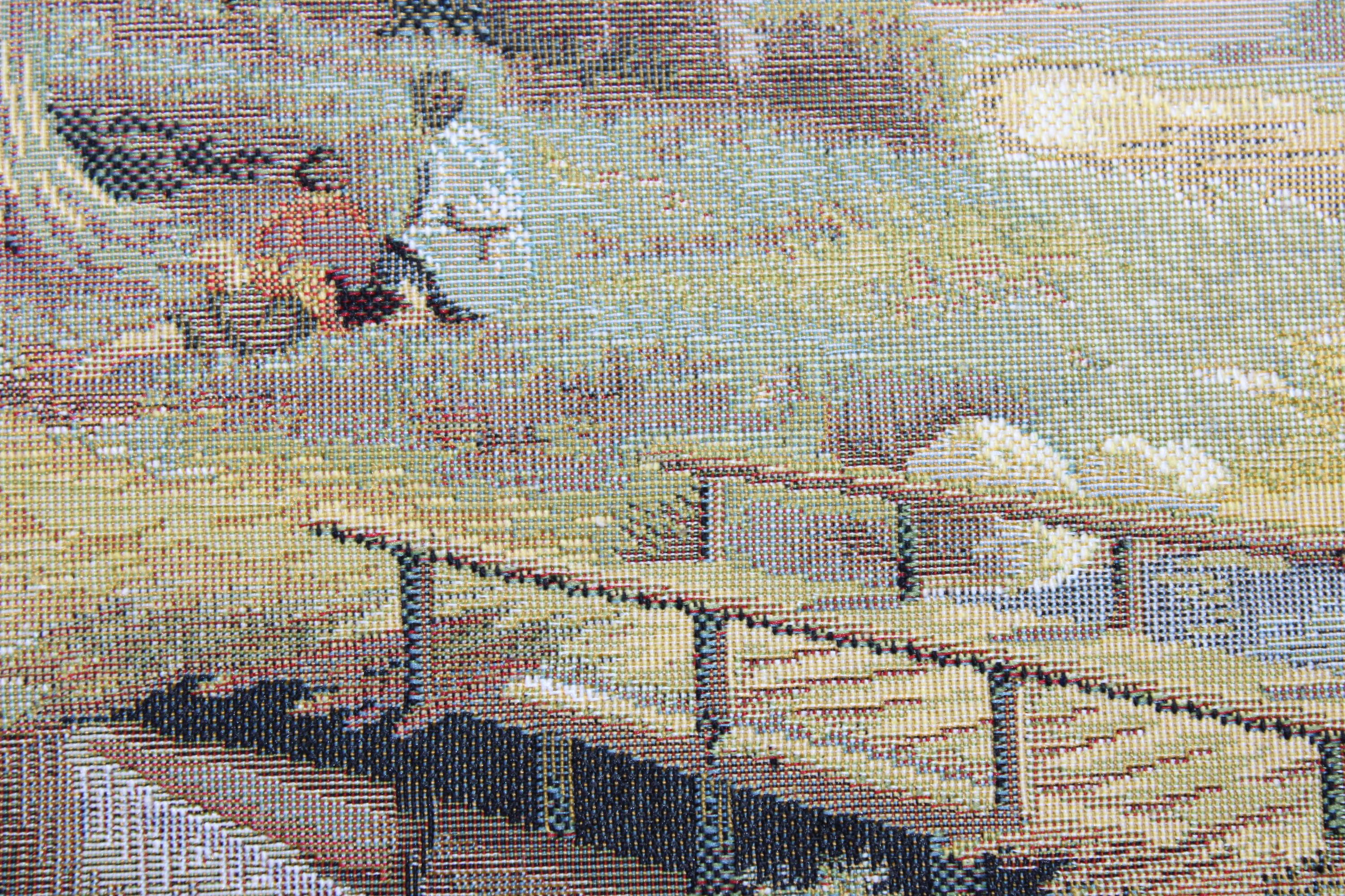 BELIEVE YAYLA JAKARLI DOKUMA GOBLEN DEKORATİF    SÜTUNLU ÇERÇEVESİZ PANO TABLO 70*140