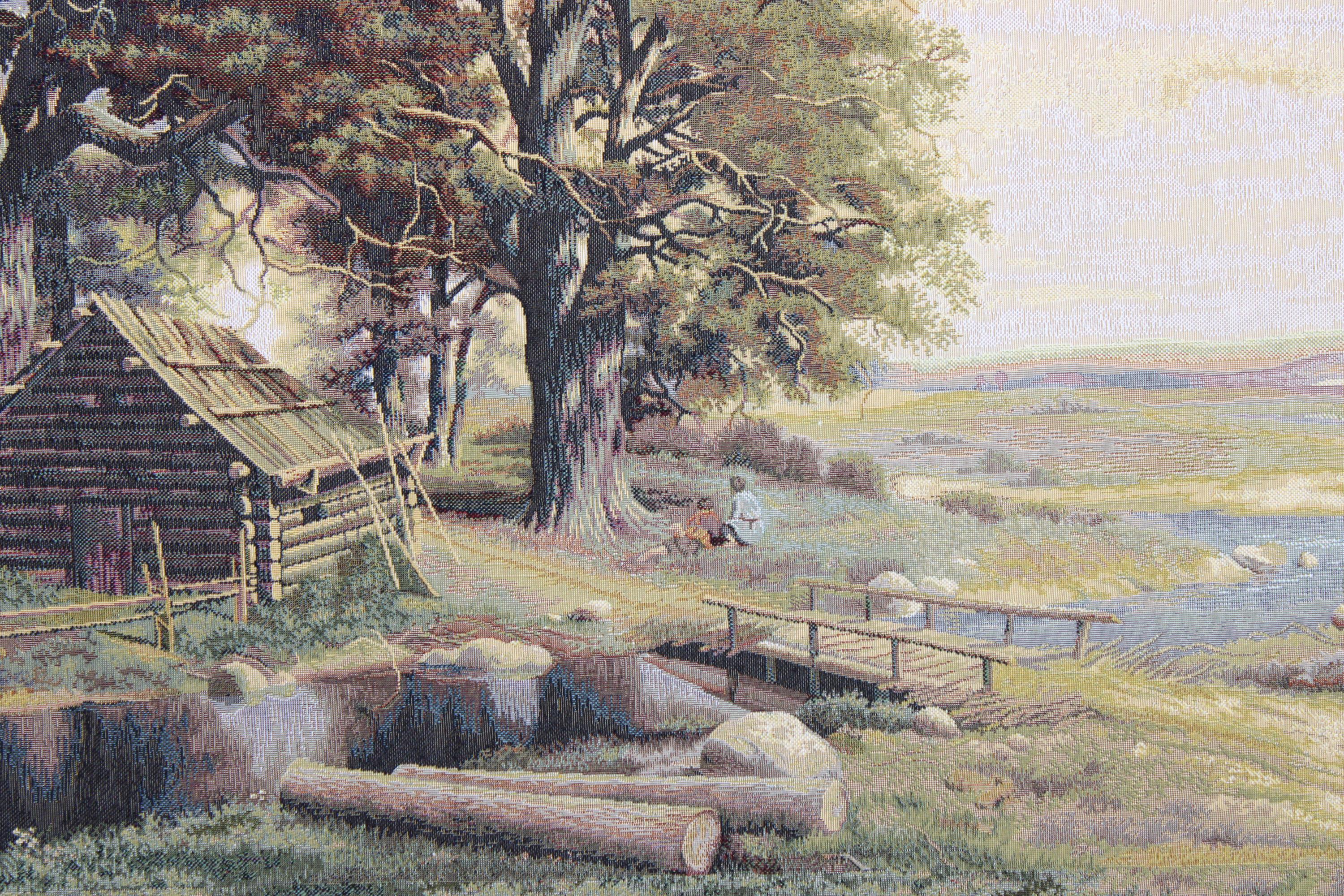 BELIEVE YAYLA JAKARLI DOKUMA GOBLEN DEKORATİF    SÜTUNLU ÇERÇEVESİZ PANO TABLO 70*140