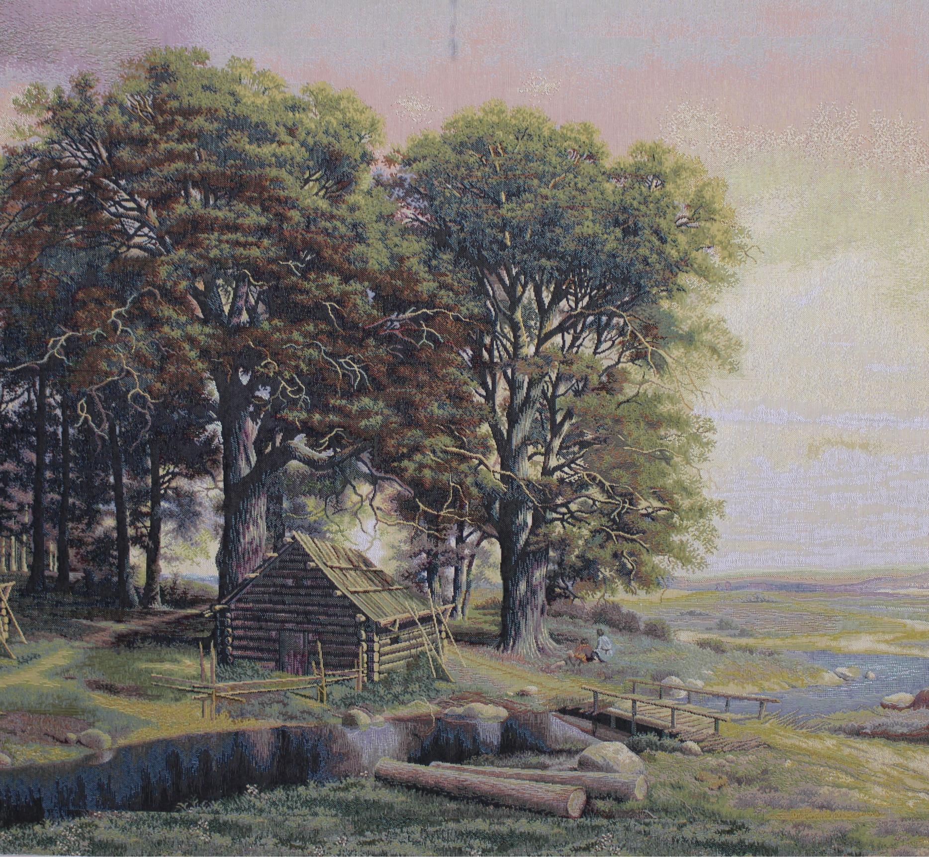 BELIEVE YAYLA JAKARLI DOKUMA GOBLEN DEKORATİF    SÜTUNLU ÇERÇEVESİZ PANO TABLO 70*140