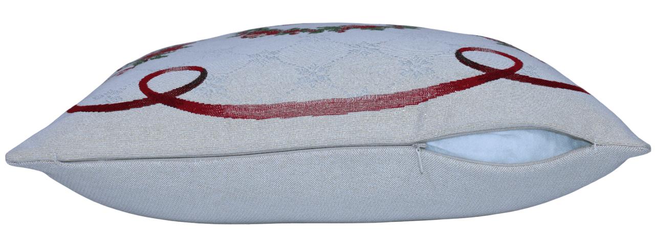 BELIEVE YILBAŞI JAKARLI DOKUMA GOBLEN DEKORATİF ÇELENKLİ KIRLENT KILIFI 45*45