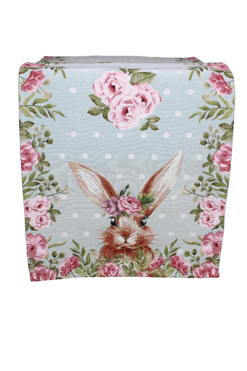 BELIEVE EASTER BLUE JAKARLI DOKUMA GOBLEN DEKORATİF  40*100 MAVİ DEKORATİF RUNNER