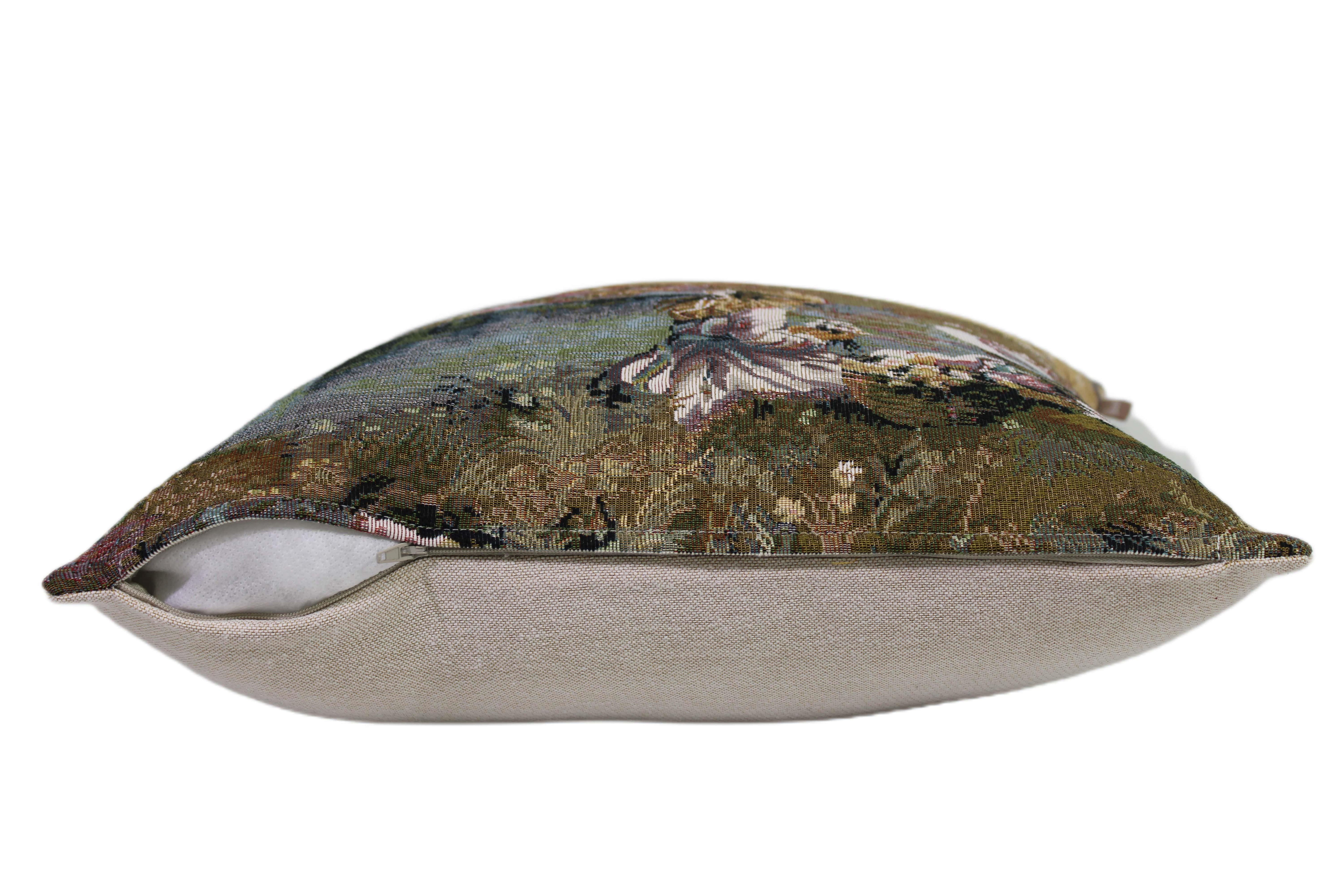 BELIEVE GÖLEVİ JAKARLI DOKUMA GOBLEN  DEKORATİF KIRLENT KILIFI 40*40 İNSANLI