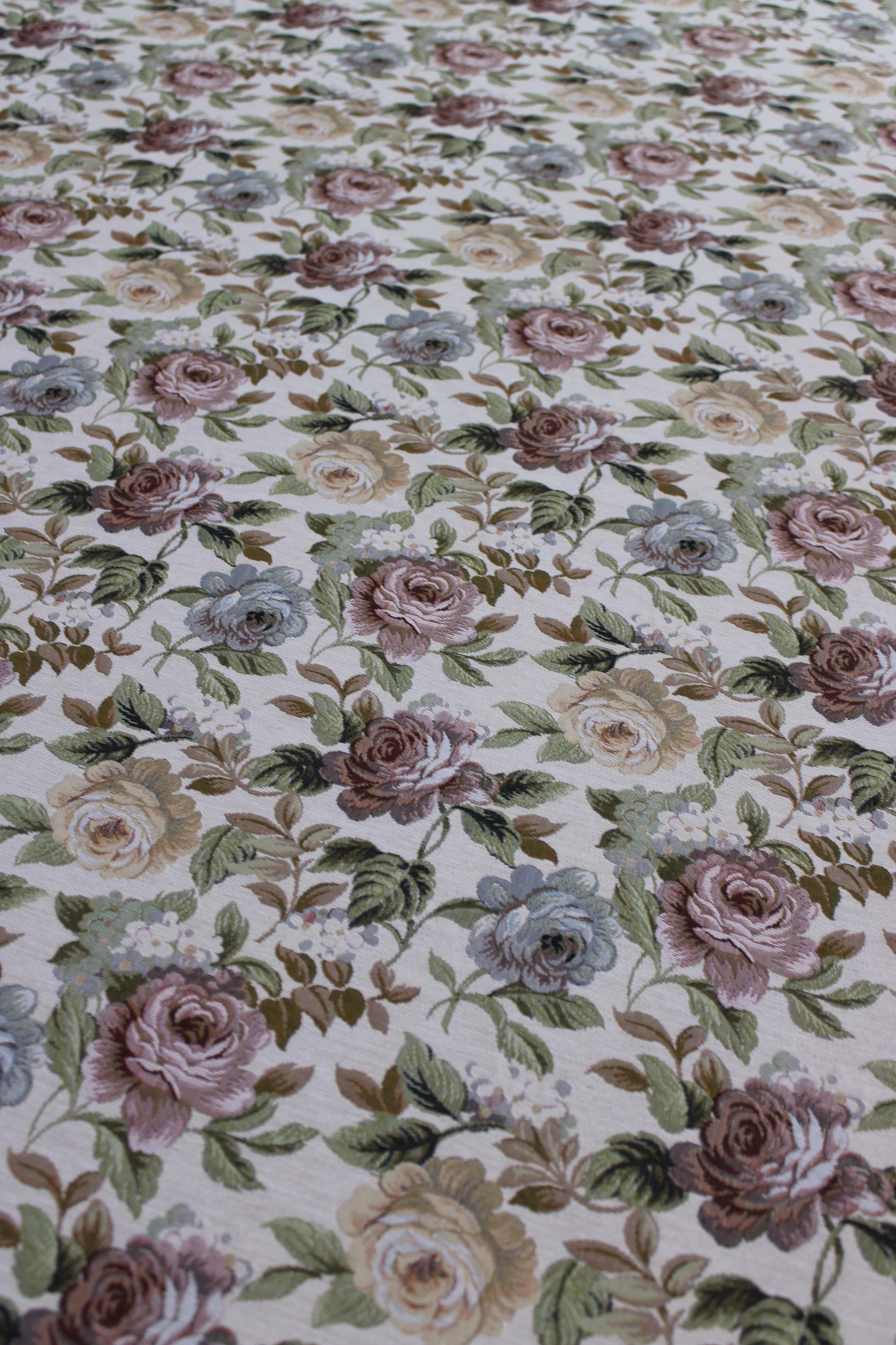 BELIEVE VANİLLA MASA ÖRTÜSÜ JAKARLI DOKUMA GOBLEN DEKORATİF 140*240 KEMİK - YEŞİL